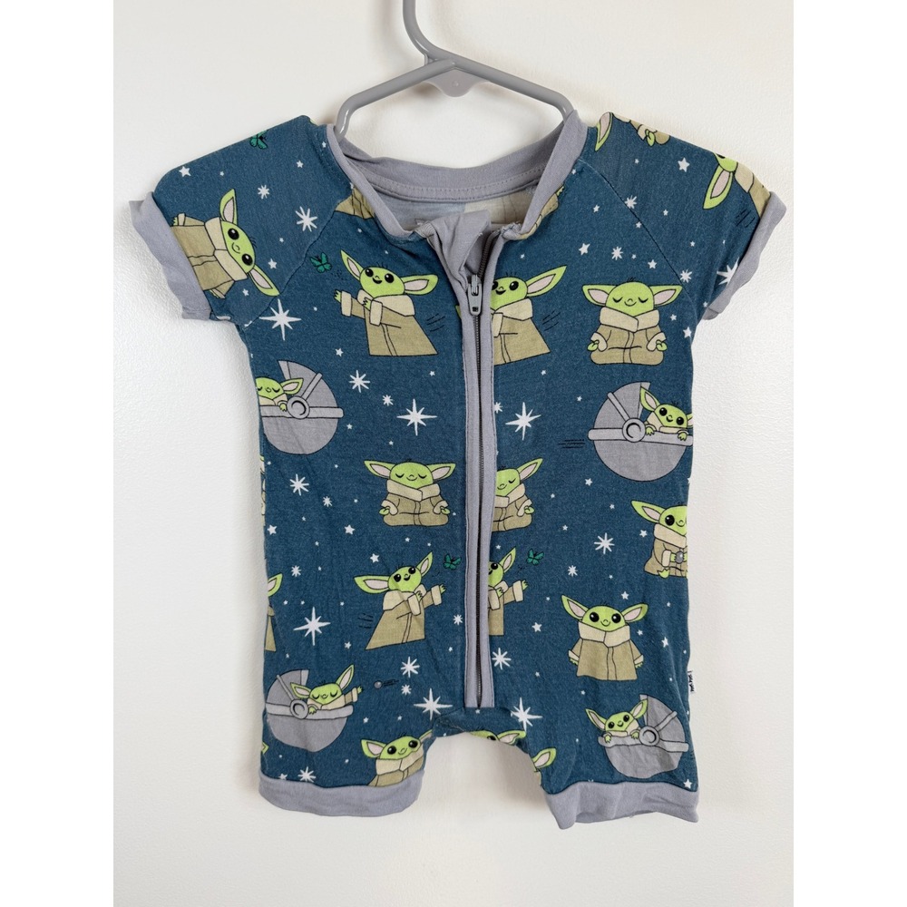 Little Sleepies Star Wars Grogu Baby Yoda Bamboo Shorty Zippy 0-3 Months